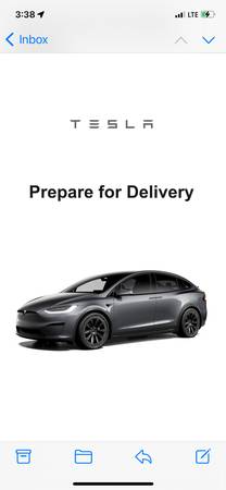 2022 Tesla model X off the line