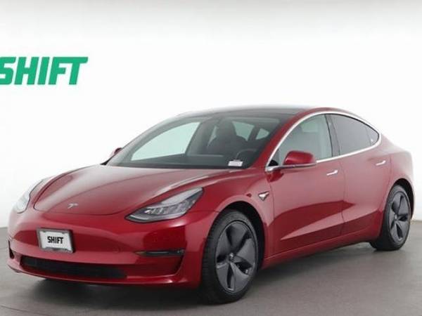 2019 Tesla Model 3 Long Range sedan Red