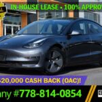 2022 Tesla MODEL 3 Base Sedan: 11K KMs Only, 1-Owner, No Accidents